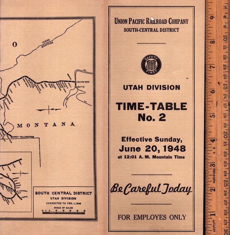 Union Pacific Utah Division 1948