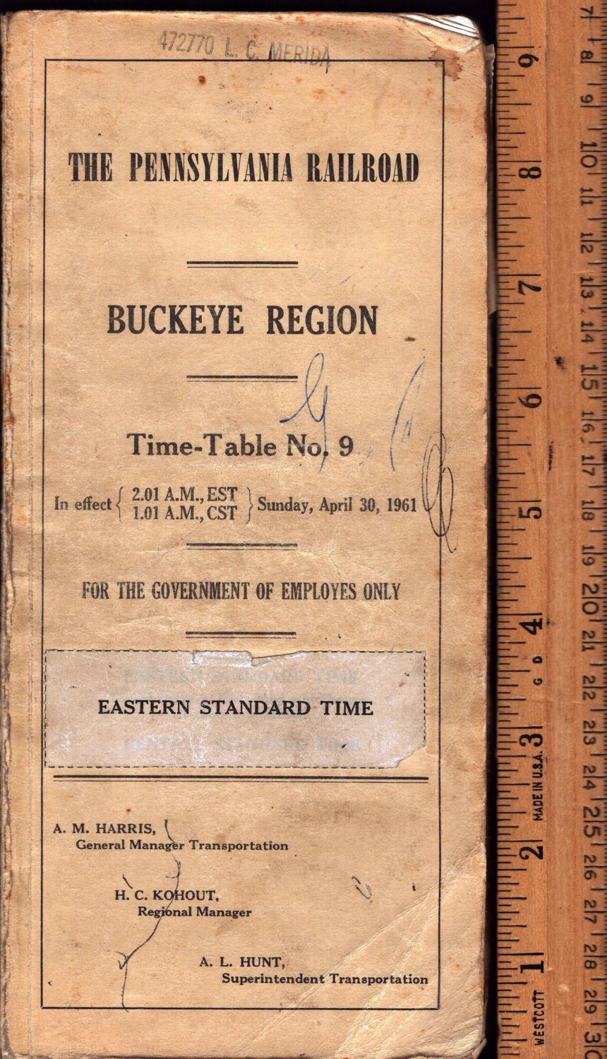 Pennsylvania RR Buckeye Region 1961