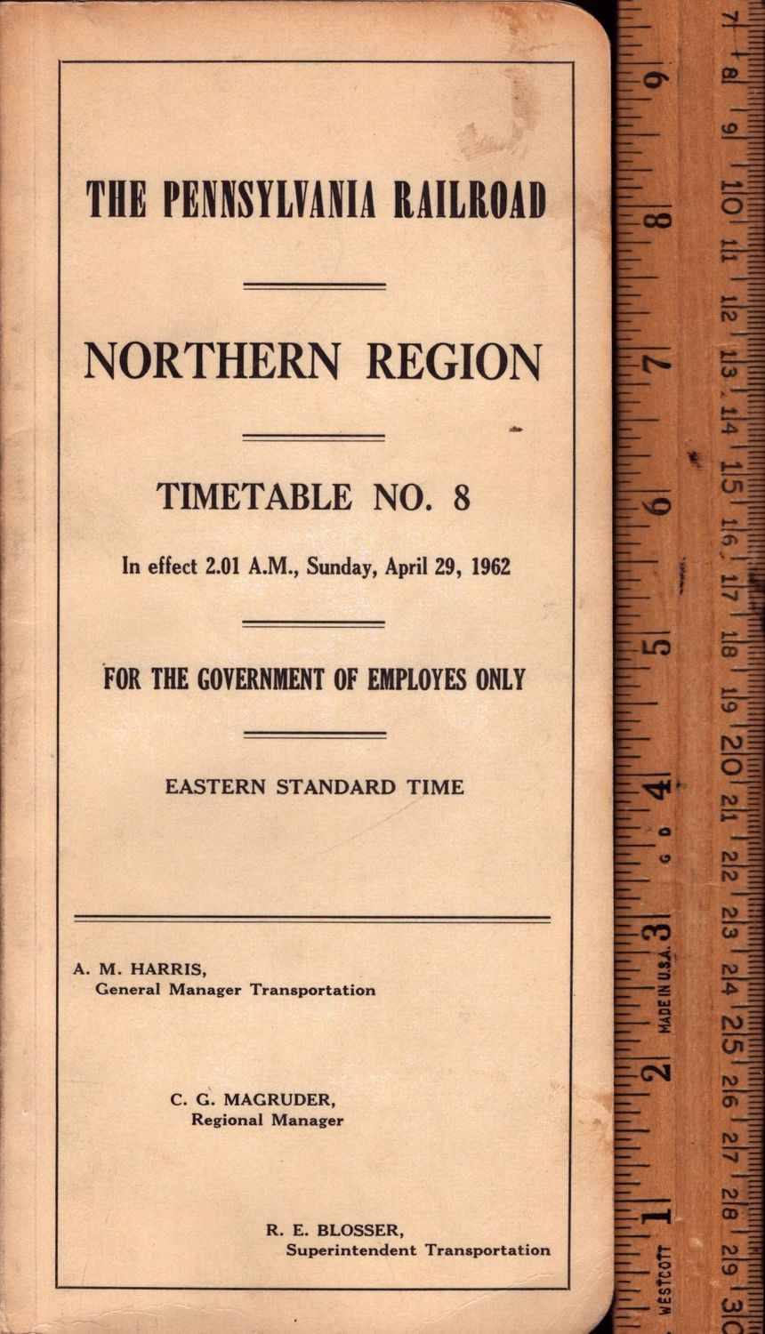 Pennsylvania RR Northern Region 1962