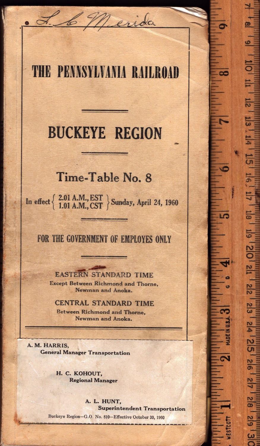 Pennsylvania RR Buckeye Region 1960