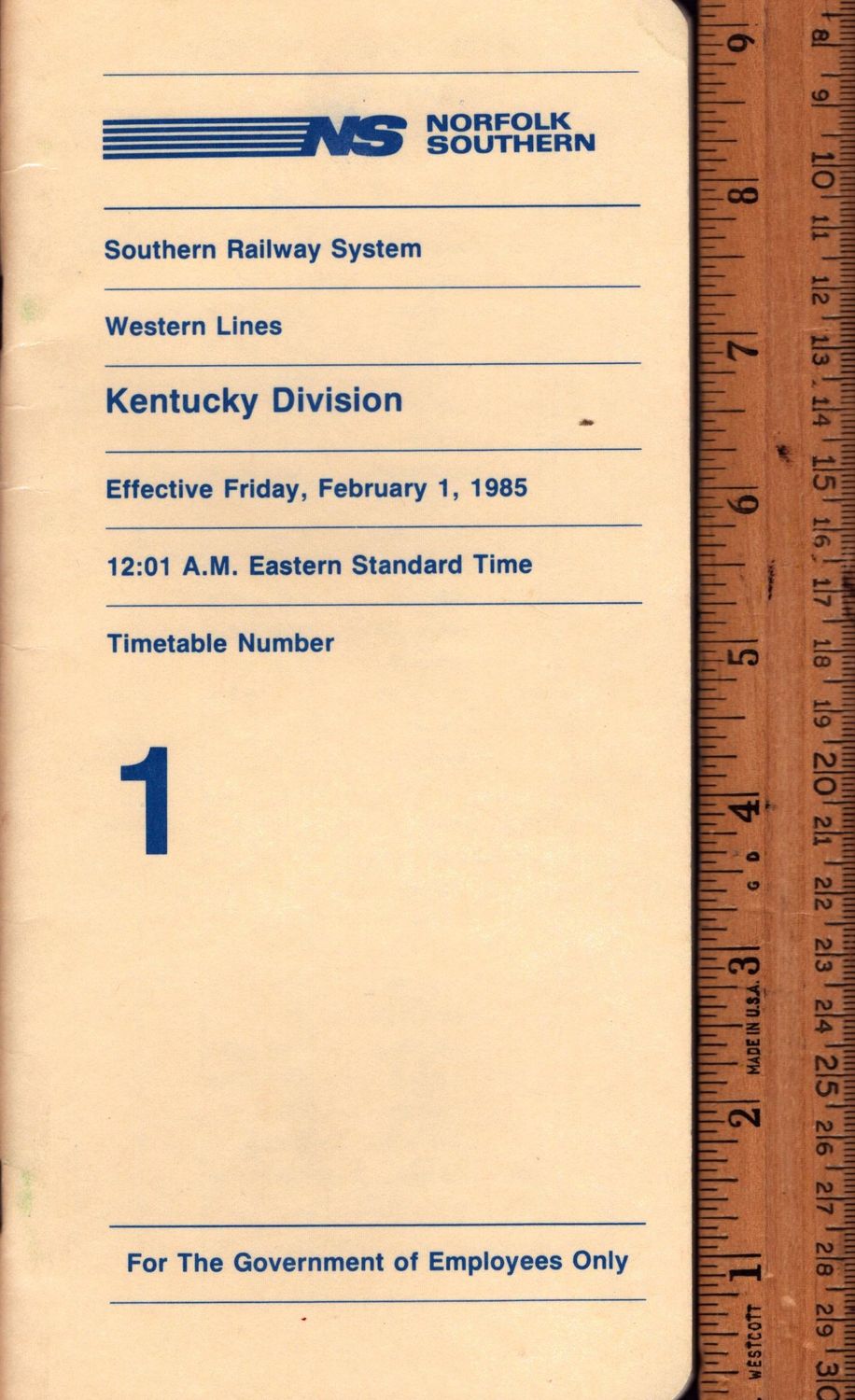 Norfolk Southern Kentucky Division 1985