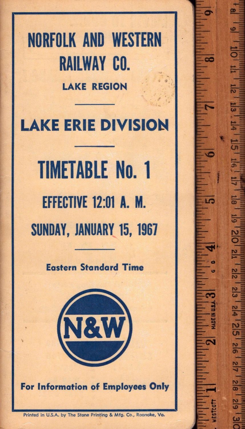 Norfolk & Western Lake Erie Division 1967