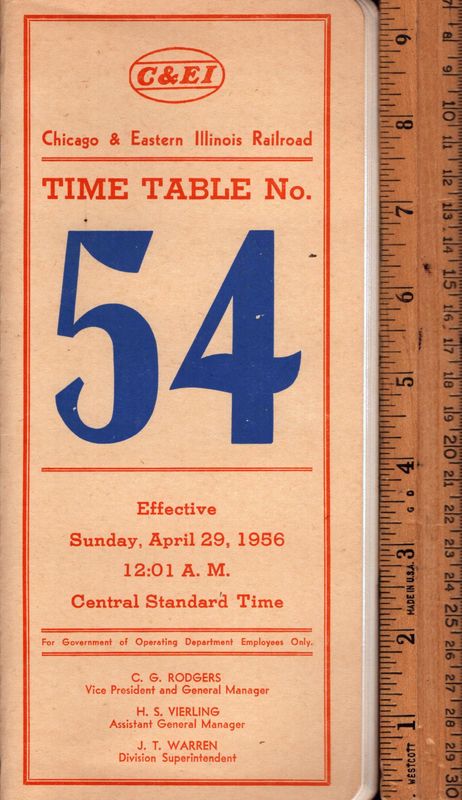 Chicago & Eastern Illinois 1956