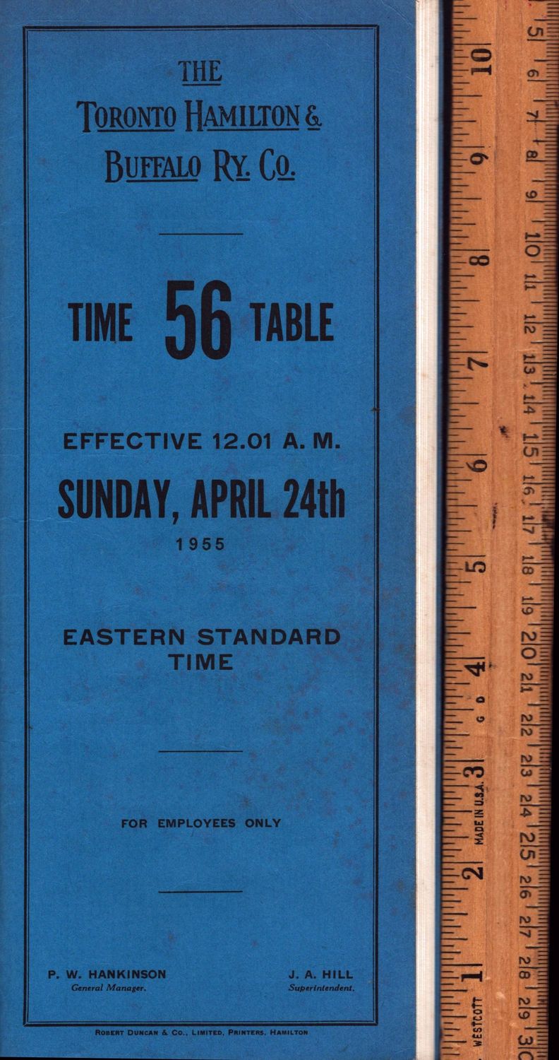 Toronto, Hamilton & Buffalo Railway 1955