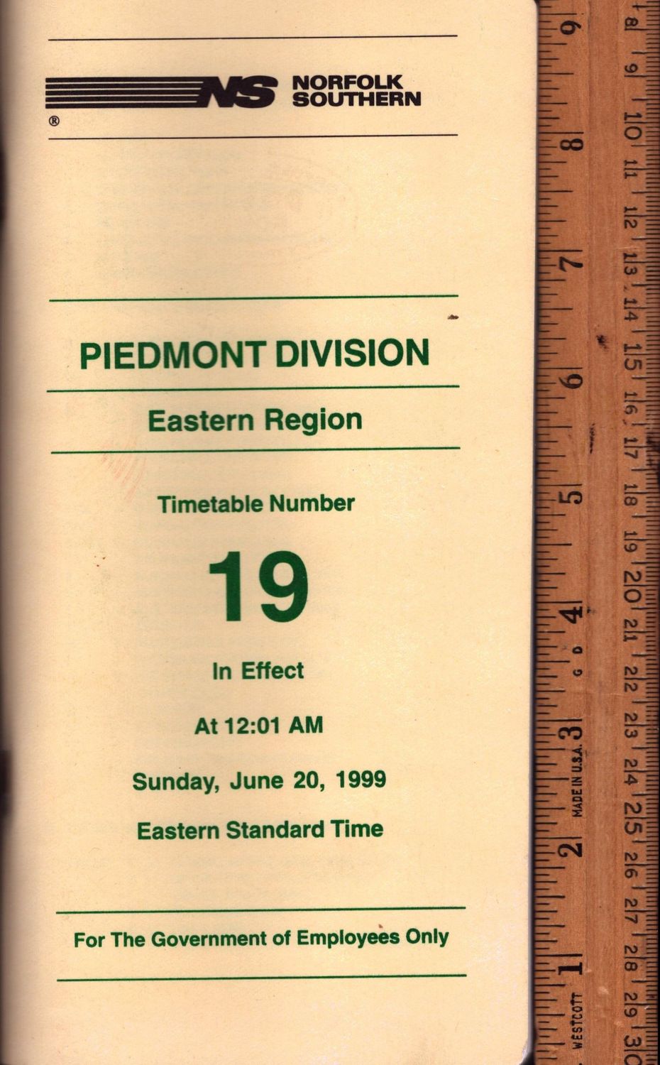 Norfolk Southern Piedmont Division 1999