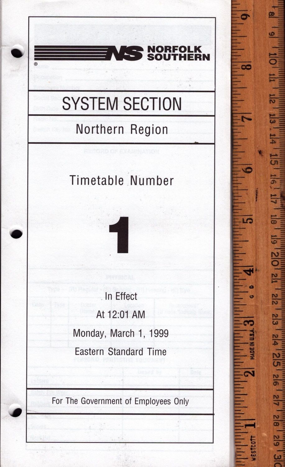 Norfolk Southern Northern Region System Section