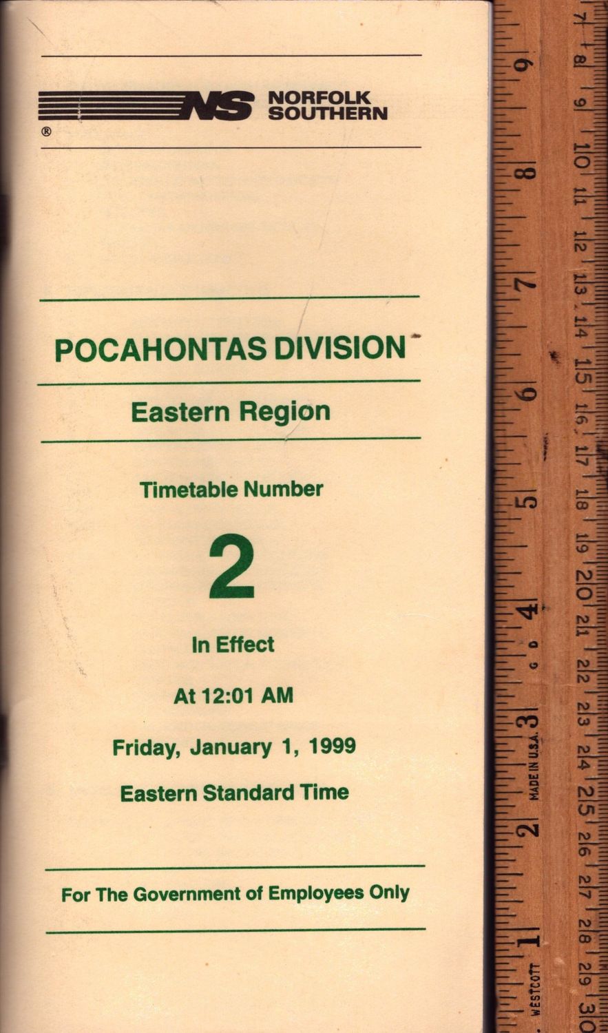 Norfolk Southern Pocahontas Division 1999