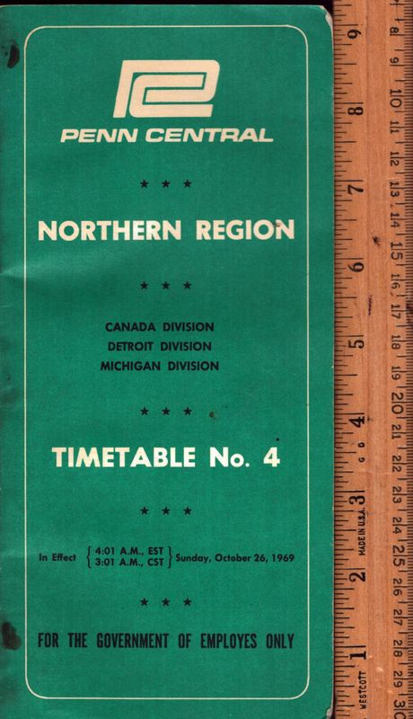 Penn Central Northern Region 1969