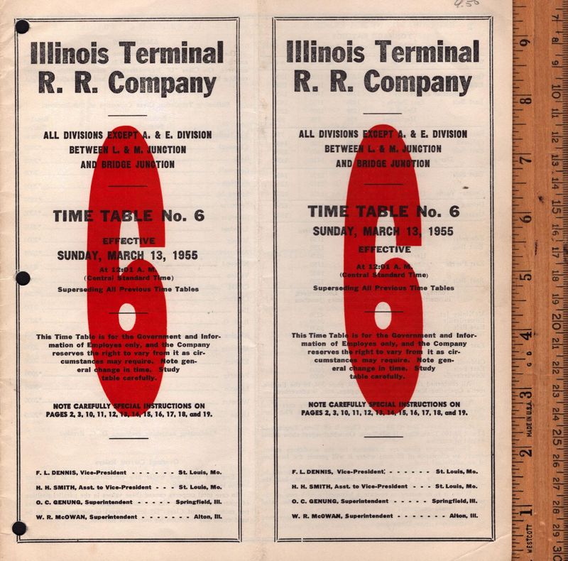 Illinois Terminal Railroad 1955