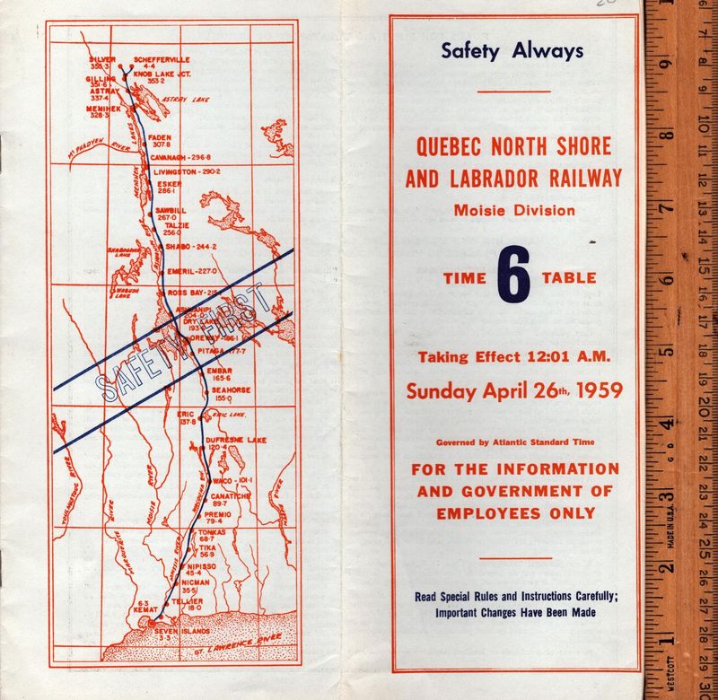 Quebec North Shore and Labrador Moisie Division 1959