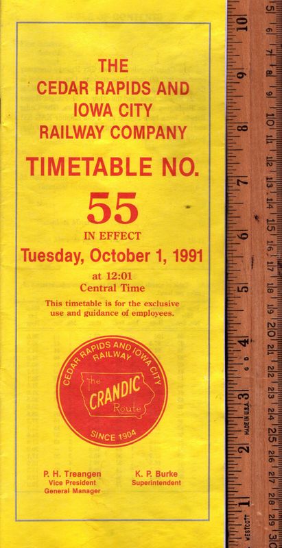 Cedar Rapids & Iowa City Railway 1991