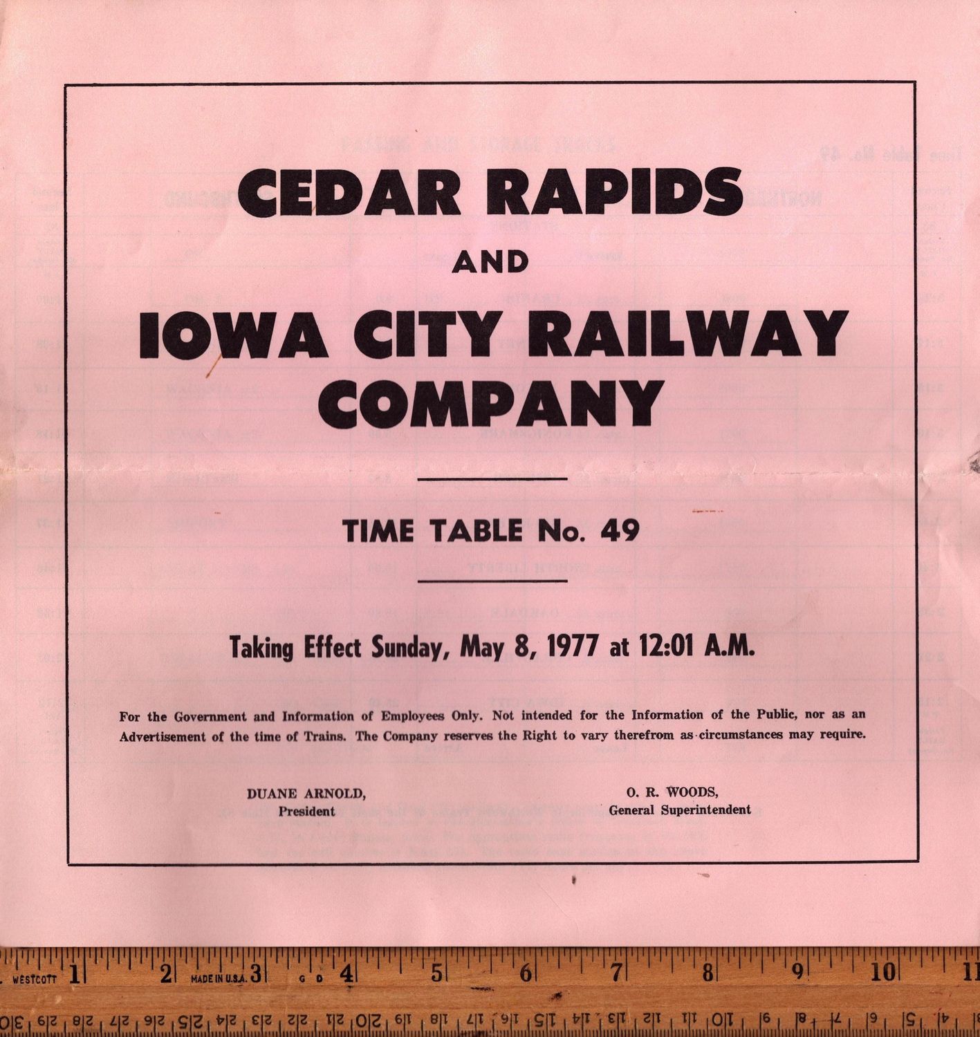 Cedar Rapids & Iowa City Railway 1977