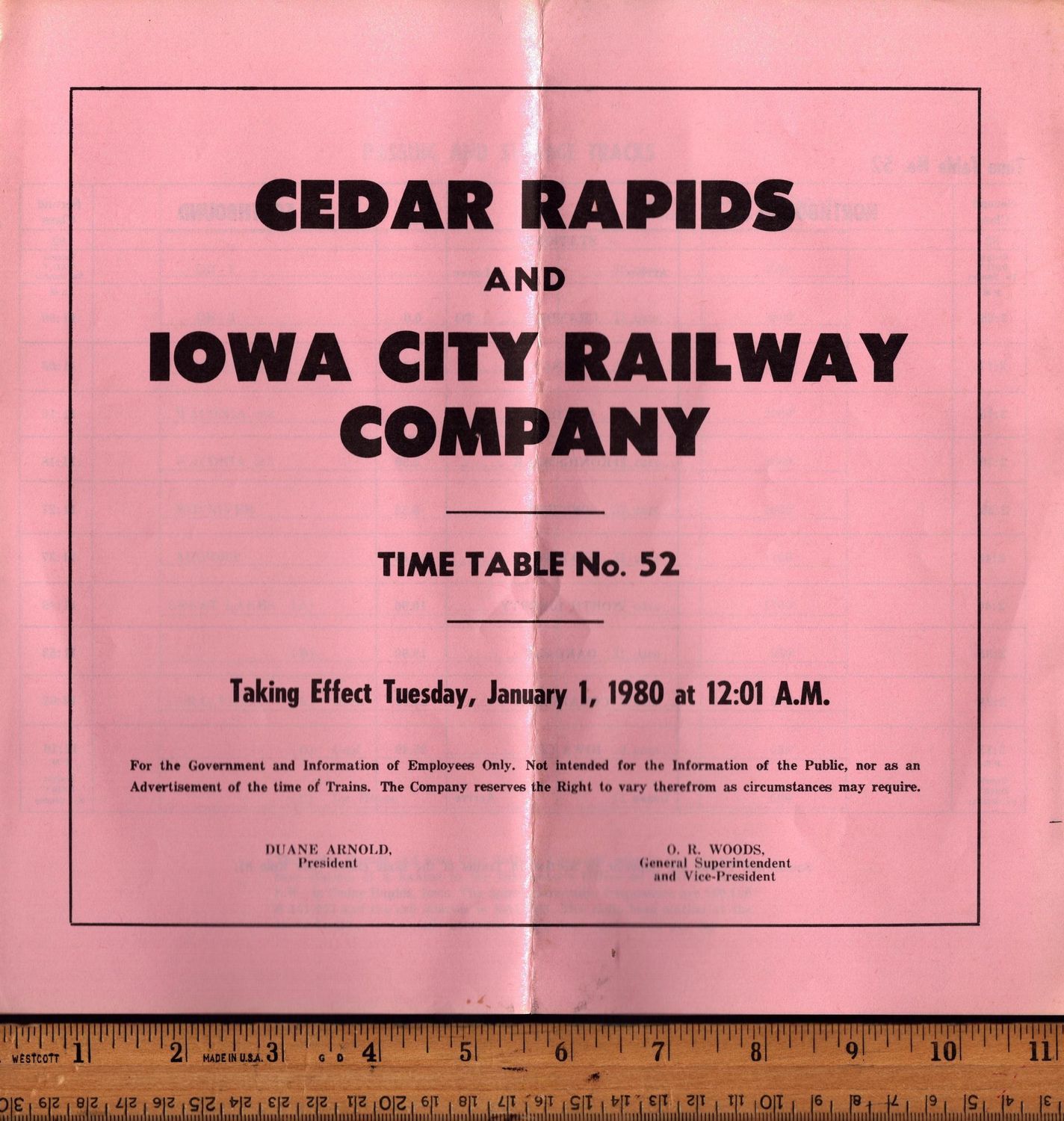 Cedar Rapids & Iowa City Railway 1980