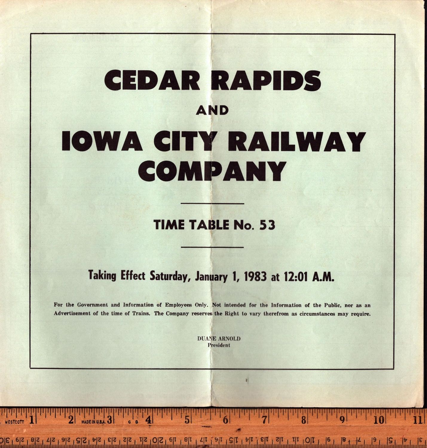 Cedar Rapids & Iowa City Railway 1983