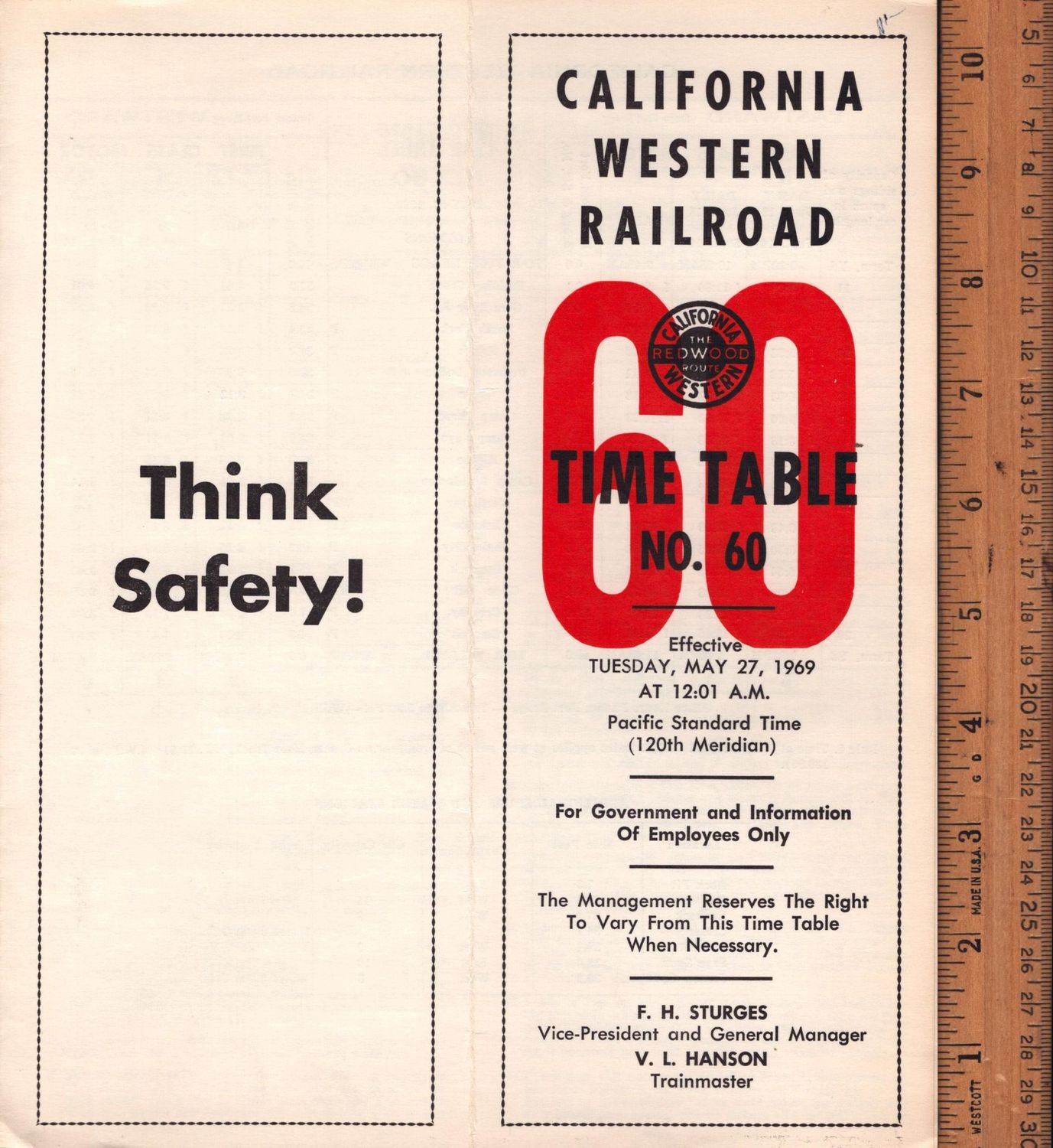 California Western Railroad 1969