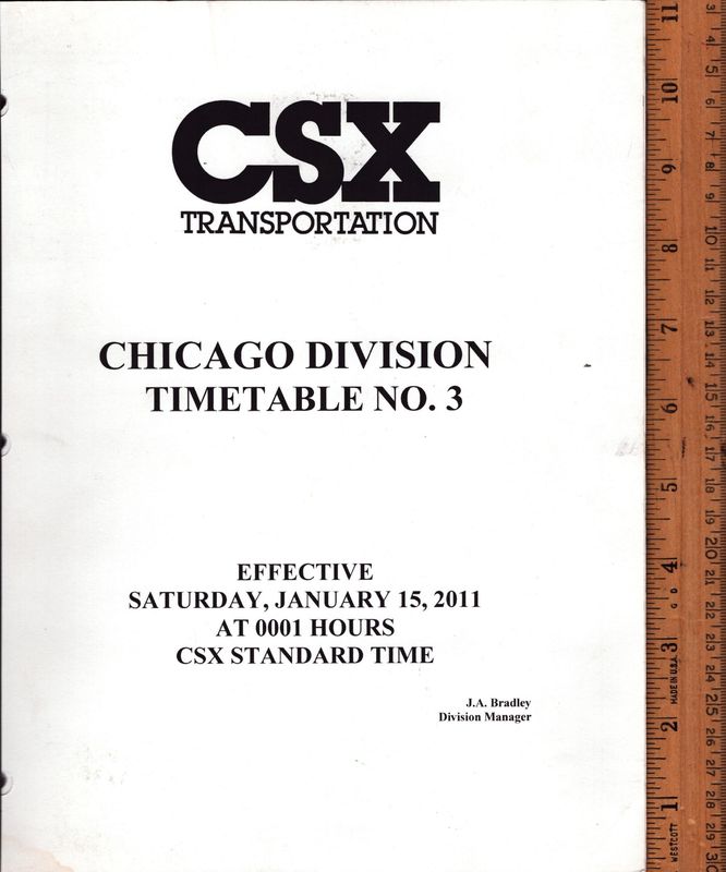 CSX Chicago Division 2011