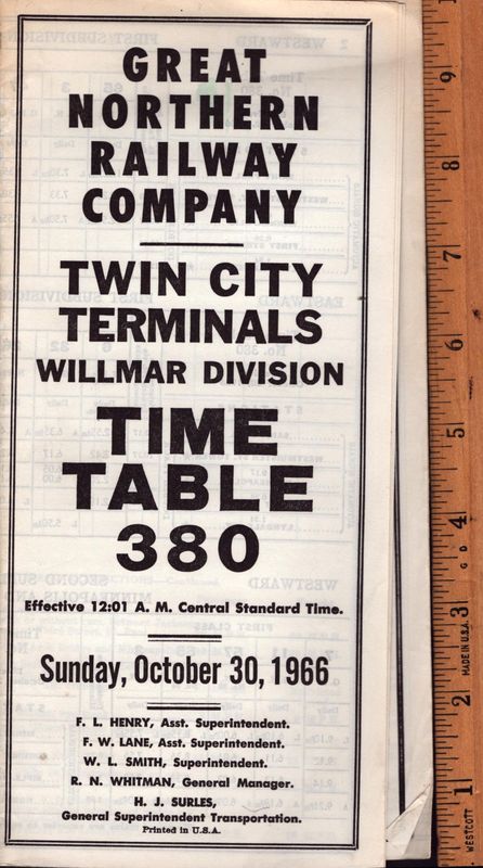 Great Northern Twin City Terminals 1966