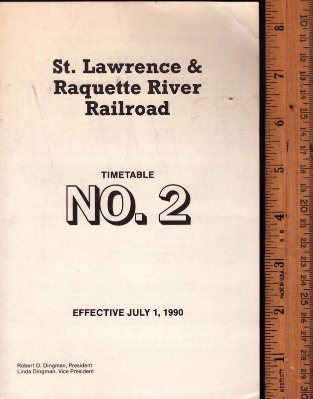 St. Lawrence & Raquette River Railroad 1990