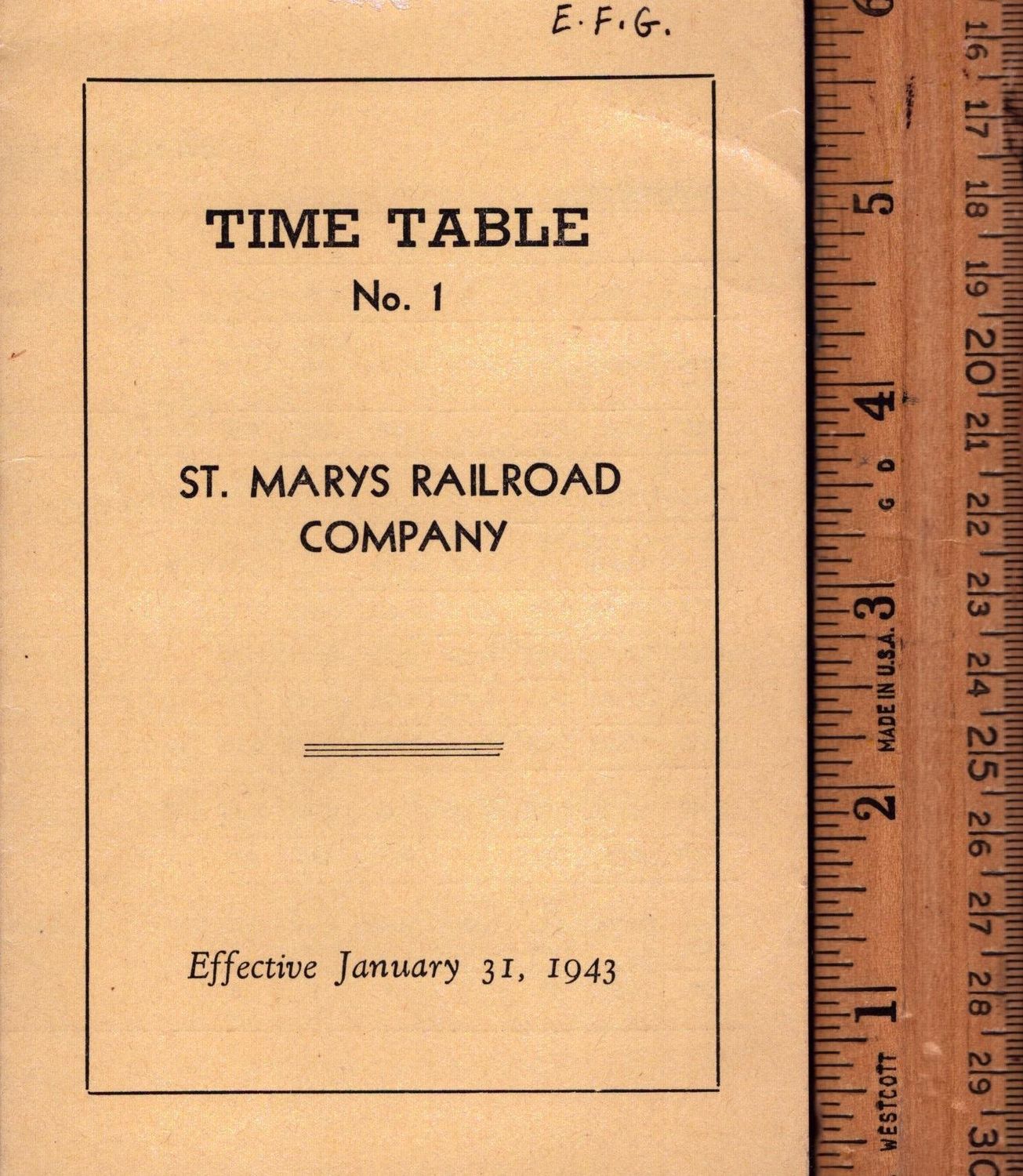 St. Marys Railroad 1943