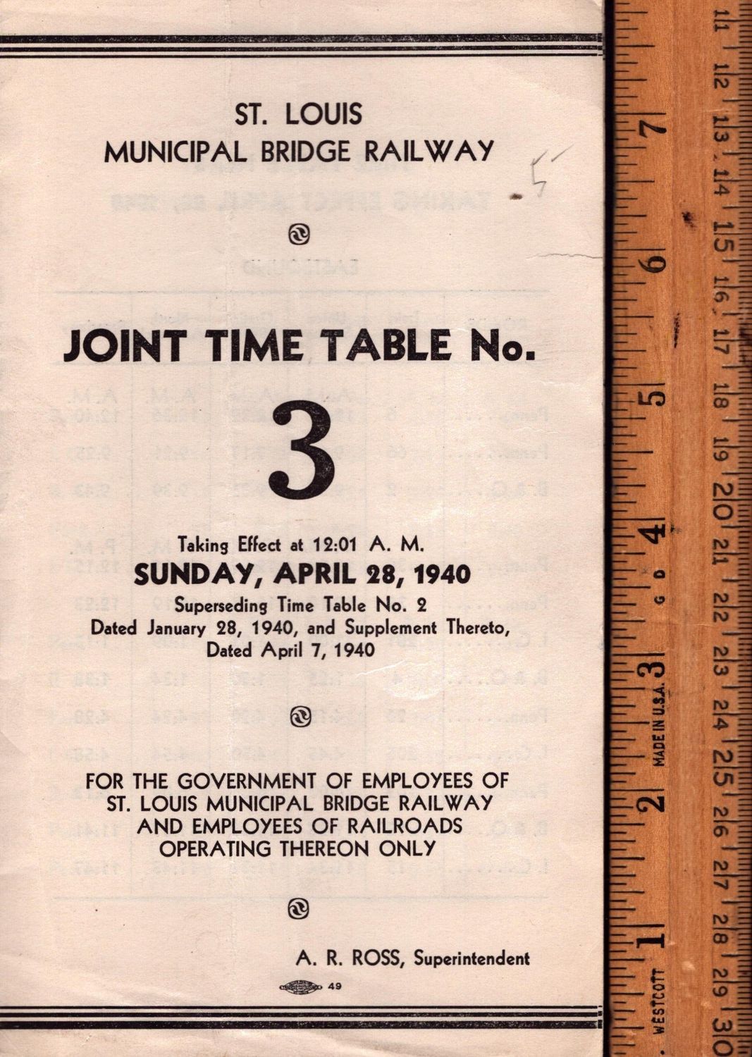 St. Louis Municipal Bridge Railway 1940