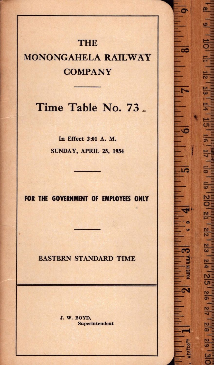 Monongahela Railway 1954