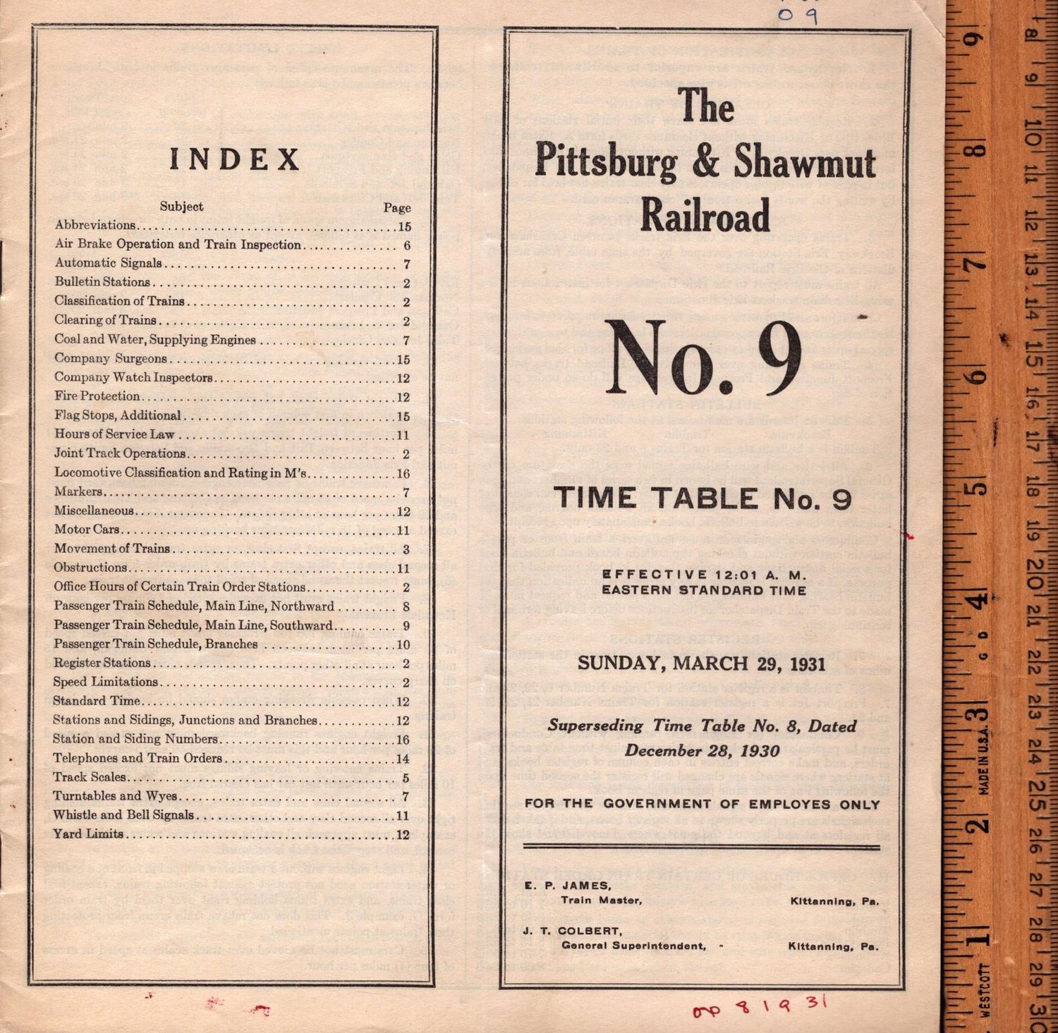 Pittsburg & Shawmut Railroad 1931