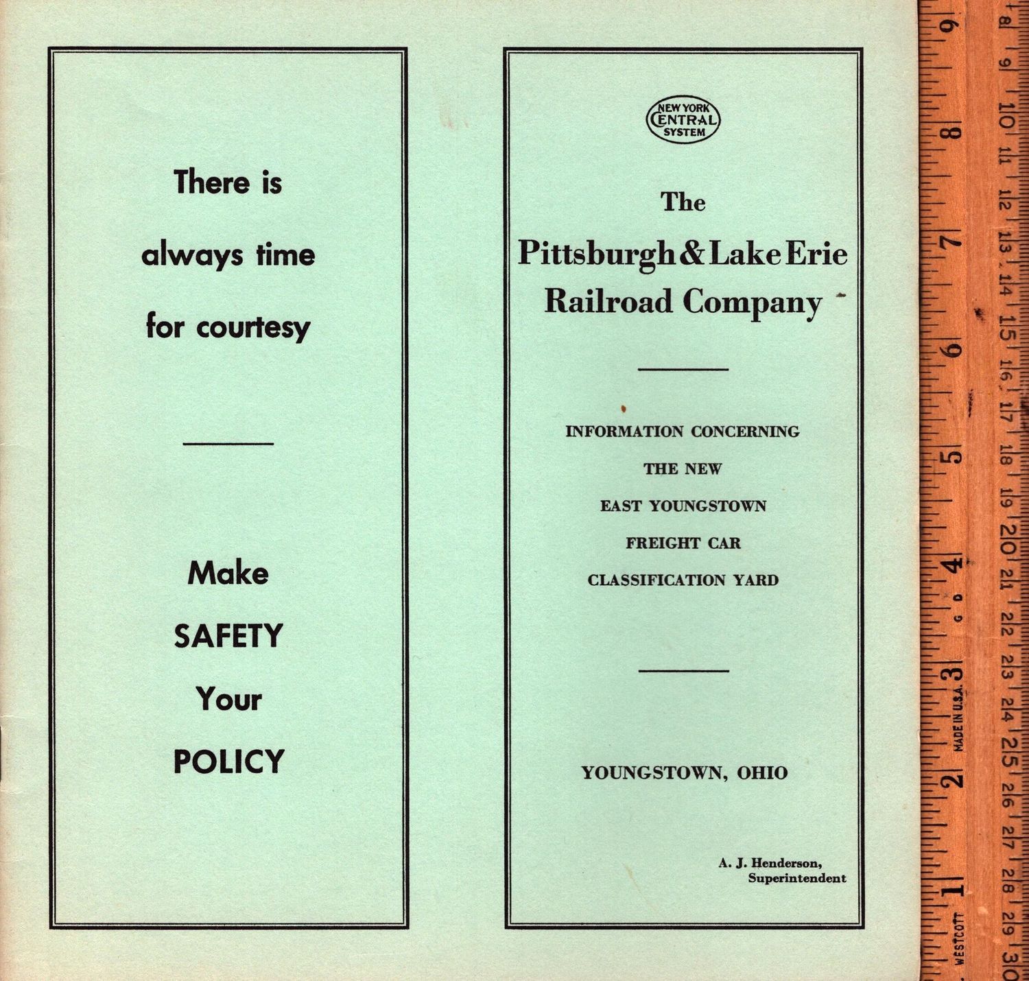 Pittsburgh & Lake Erie Railroad E. Youngstown Yard 1957