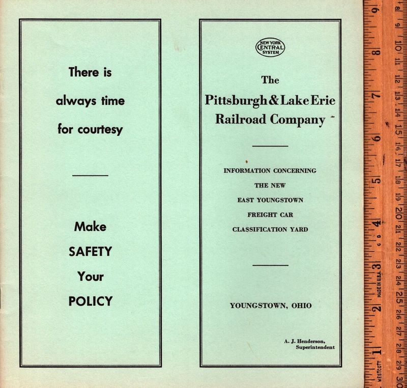 Pittsburgh & Lake Erie Railroad E. Youngstown Yard 1957