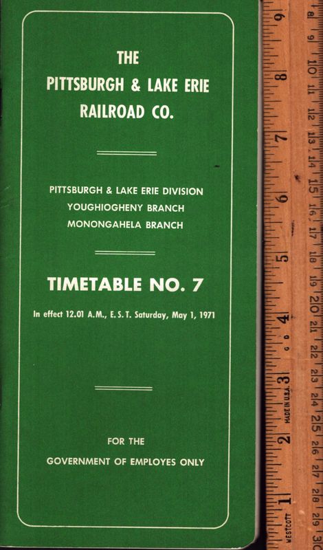 Pittsburgh & Lake Erie Railroad 1971