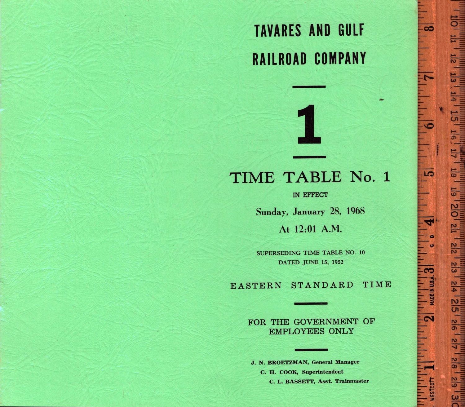 Tavares and Gulf Railroad 1968
