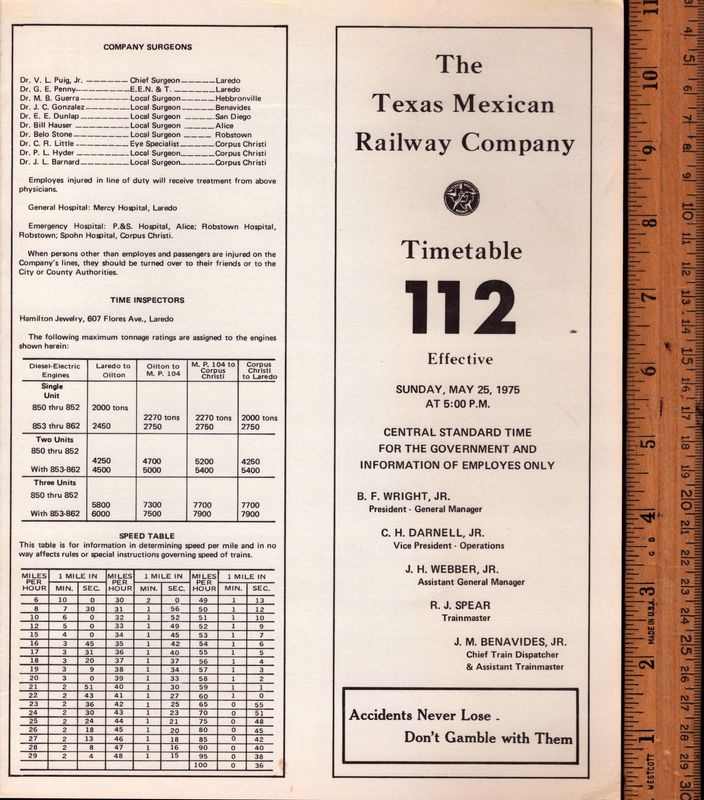 Texas Mexican Railway 1975