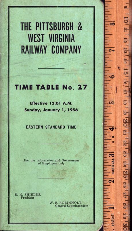 Pittsburgh & West Virginia Railway 1956