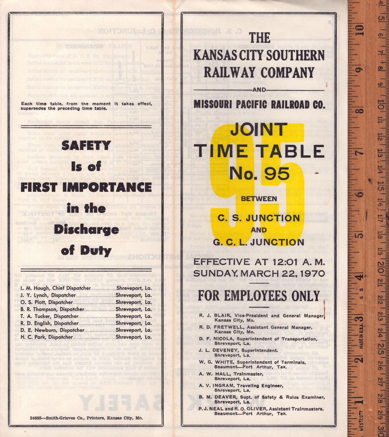 Kansas City Southern and Missouri Pacific Joint 1970