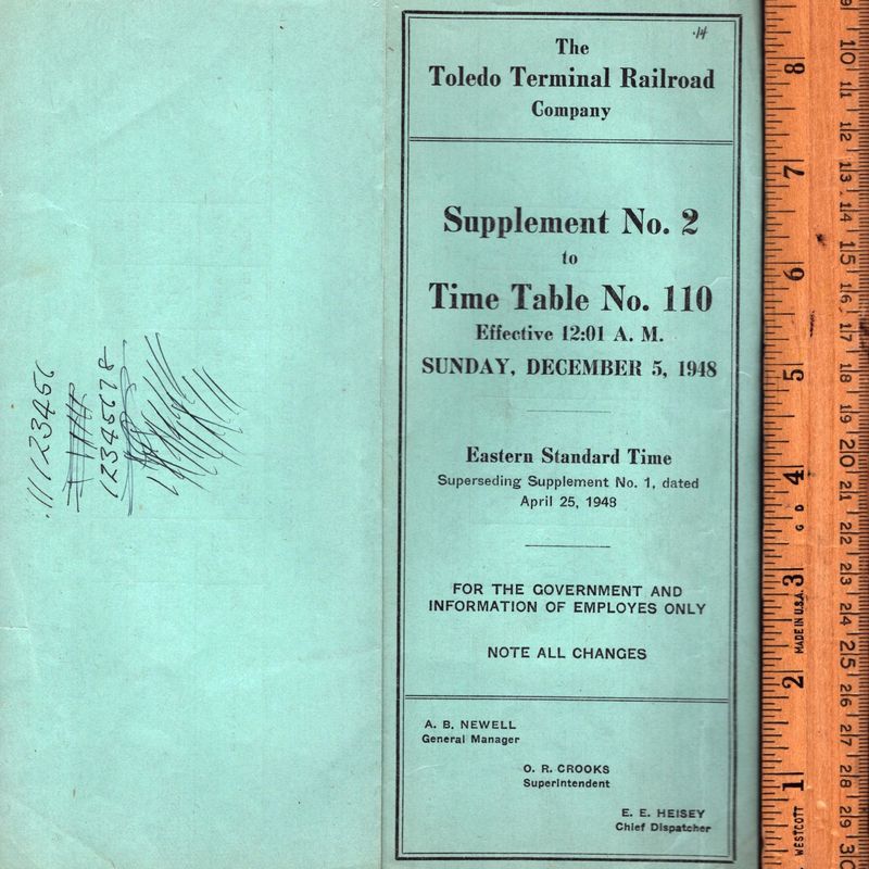 Toledo Terminal Railroad 1948