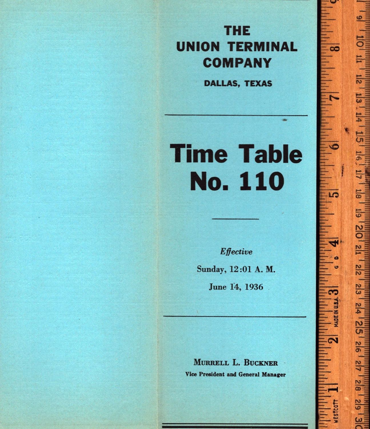 Union Terminal Company Dallas, TX 1936