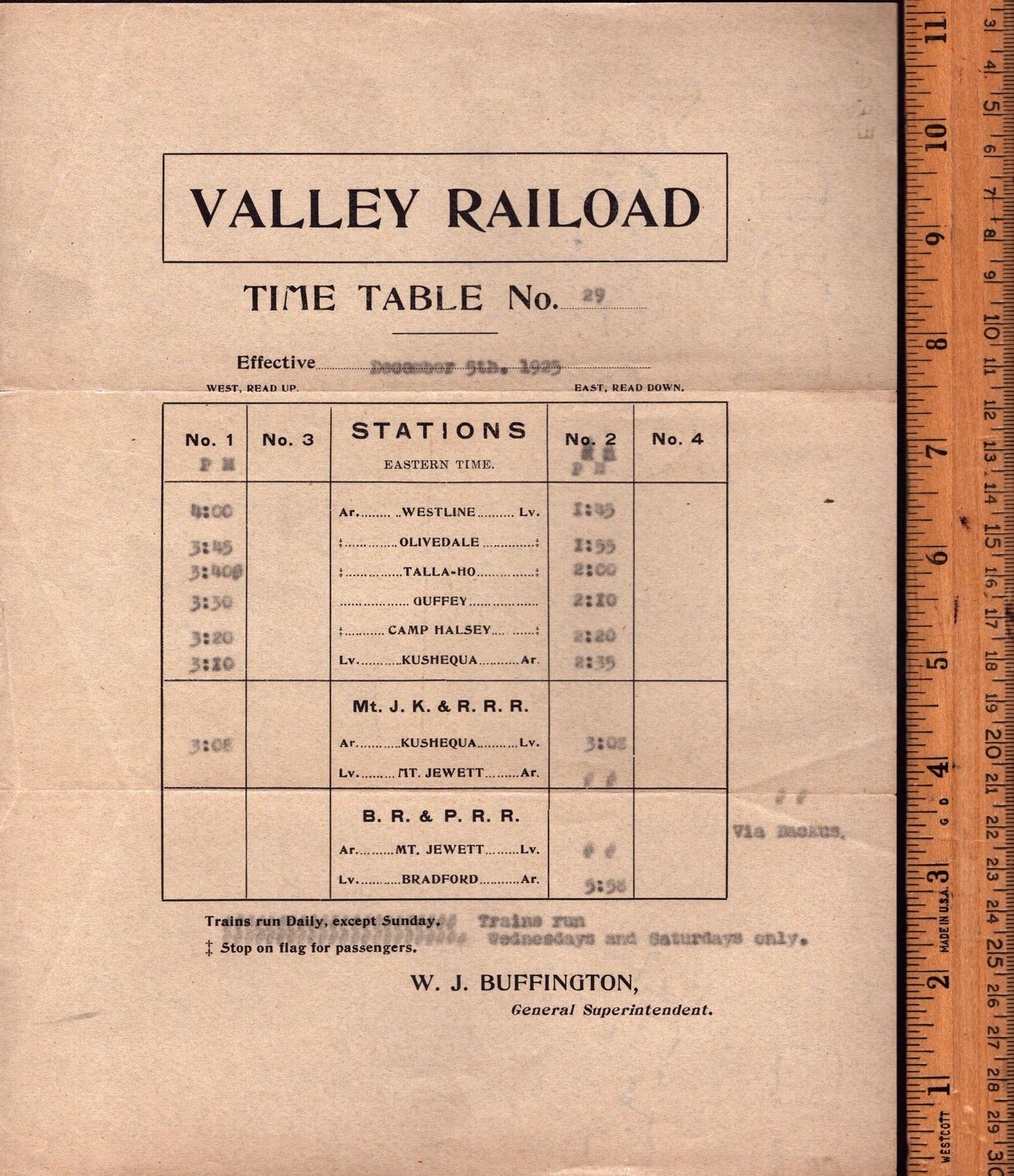 Valley Railroad (Pennsylvania) 1925