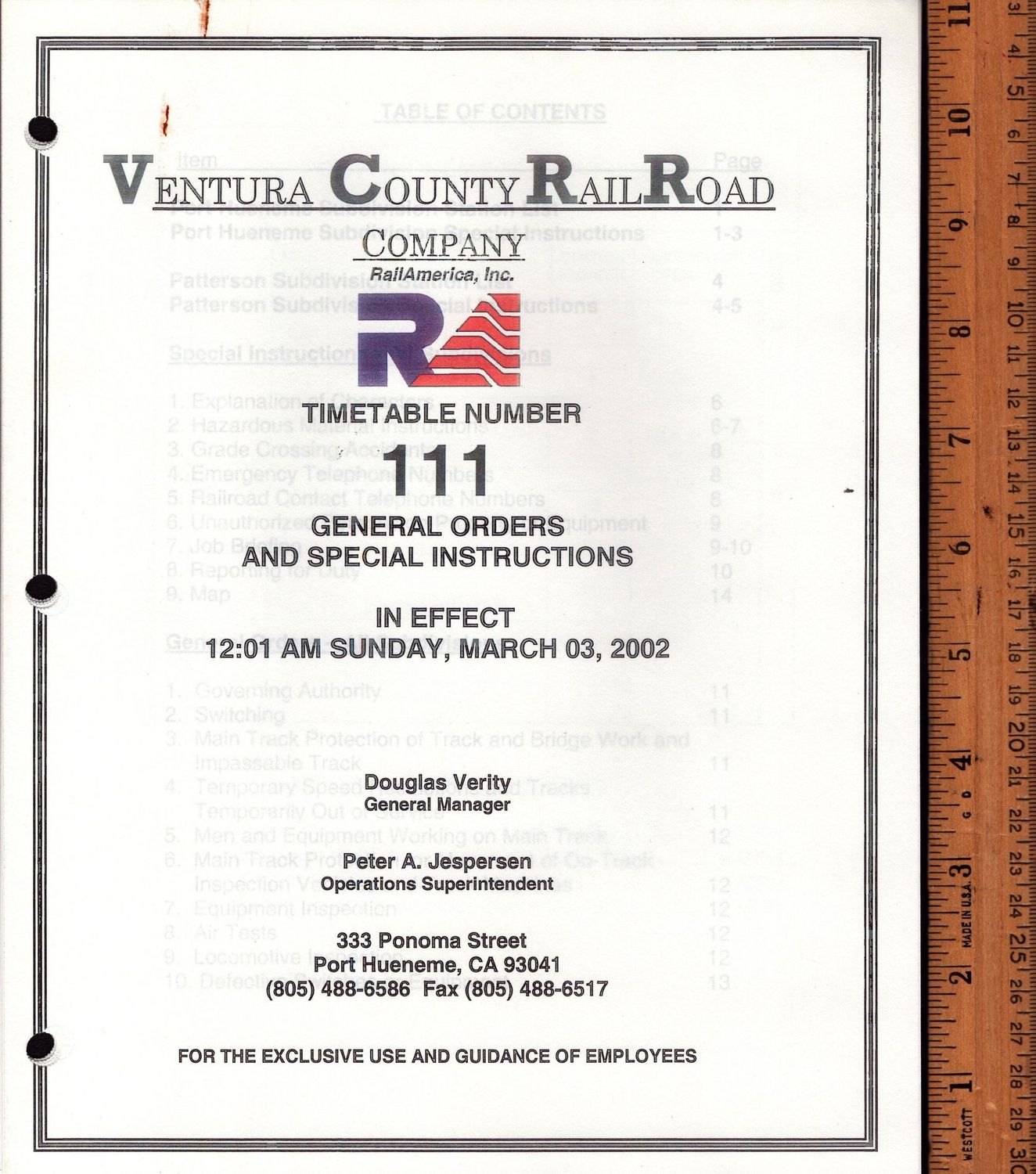 Ventura County Railroad 2002