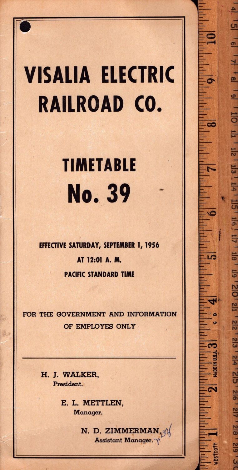 Visalia Electric Railroad 1956