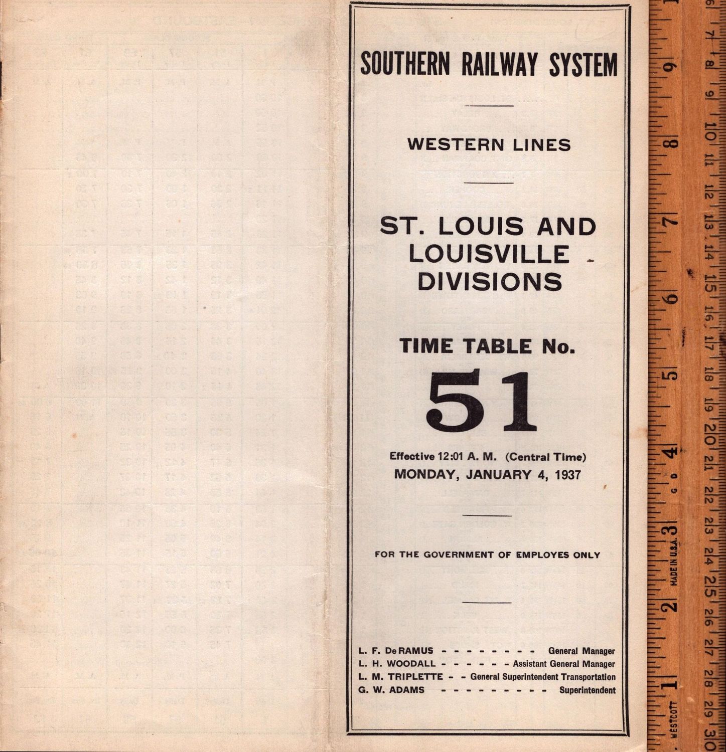 Southern St. Louis and Louisville Divisions 1937