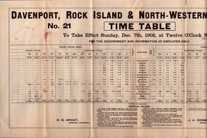 Davenport, Rock Island & North-Western Railway 1902