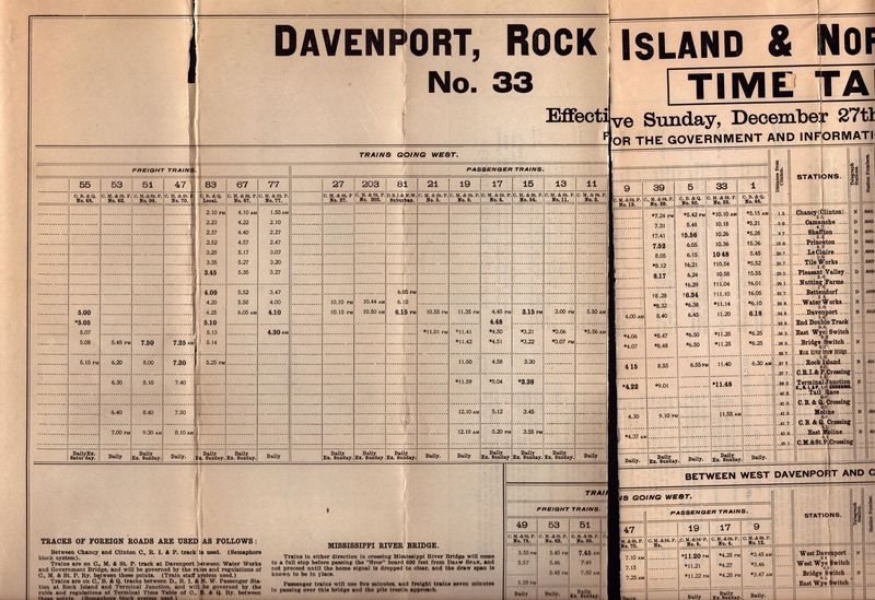 Davenport, Rock Island & North-Western Railway 1903