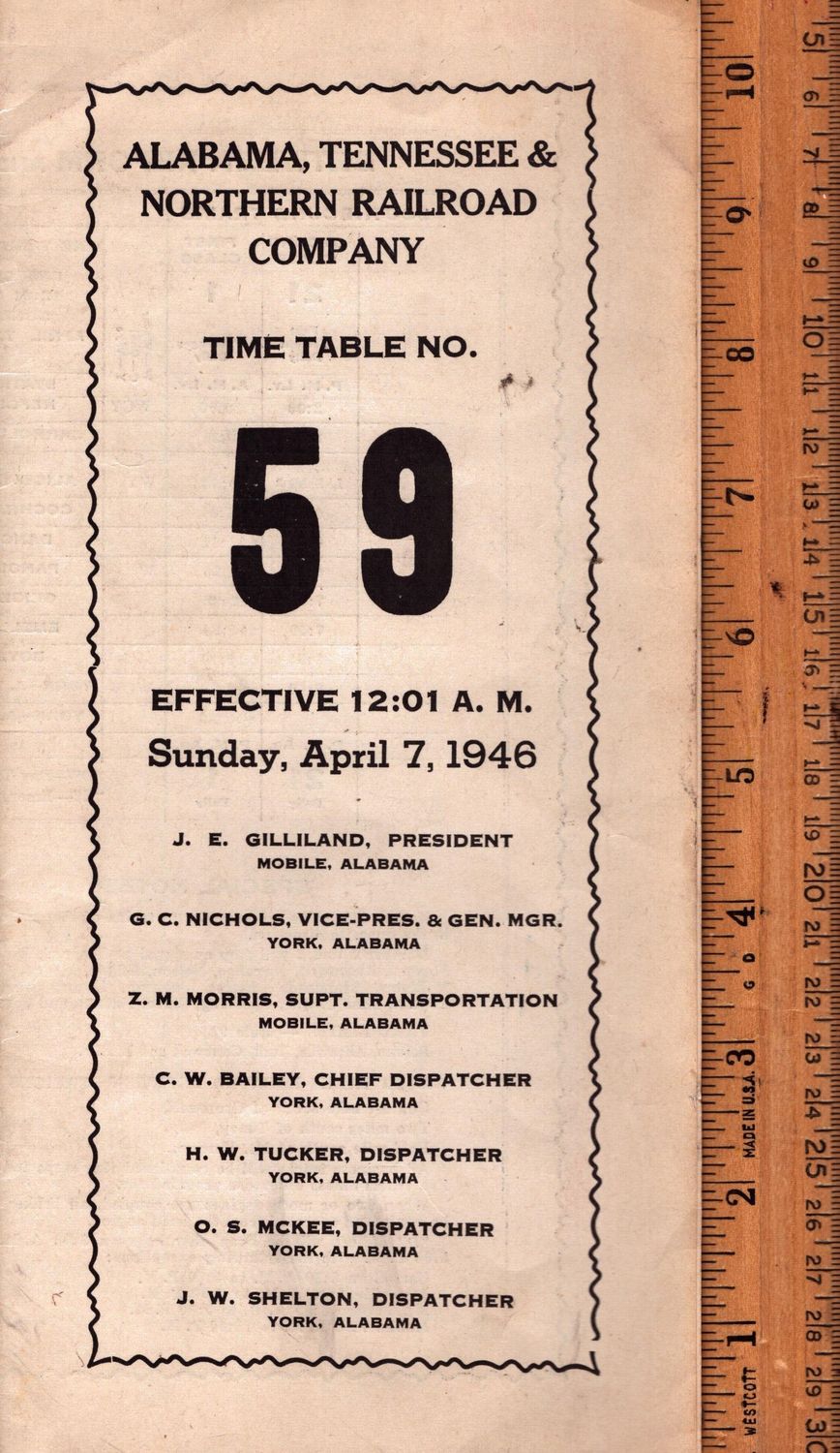 Alabama, Tennessee & Northern Railroad 1946