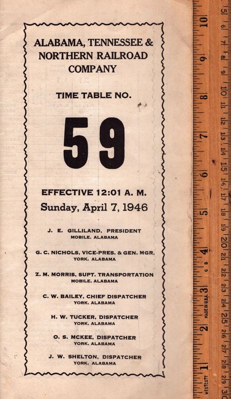 Alabama, Tennessee & Northern Railroad 1946