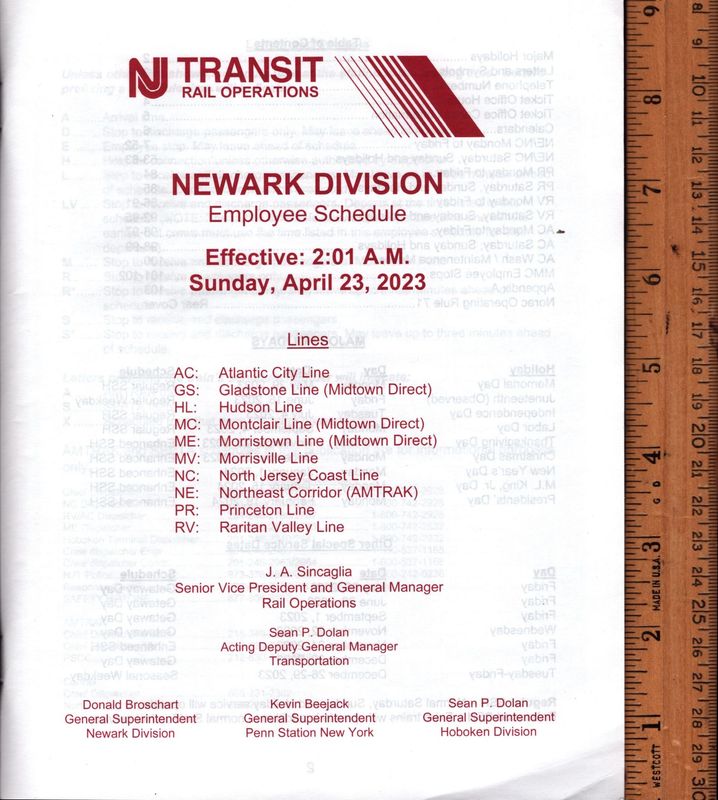 NJ Transit Newark Division 2023