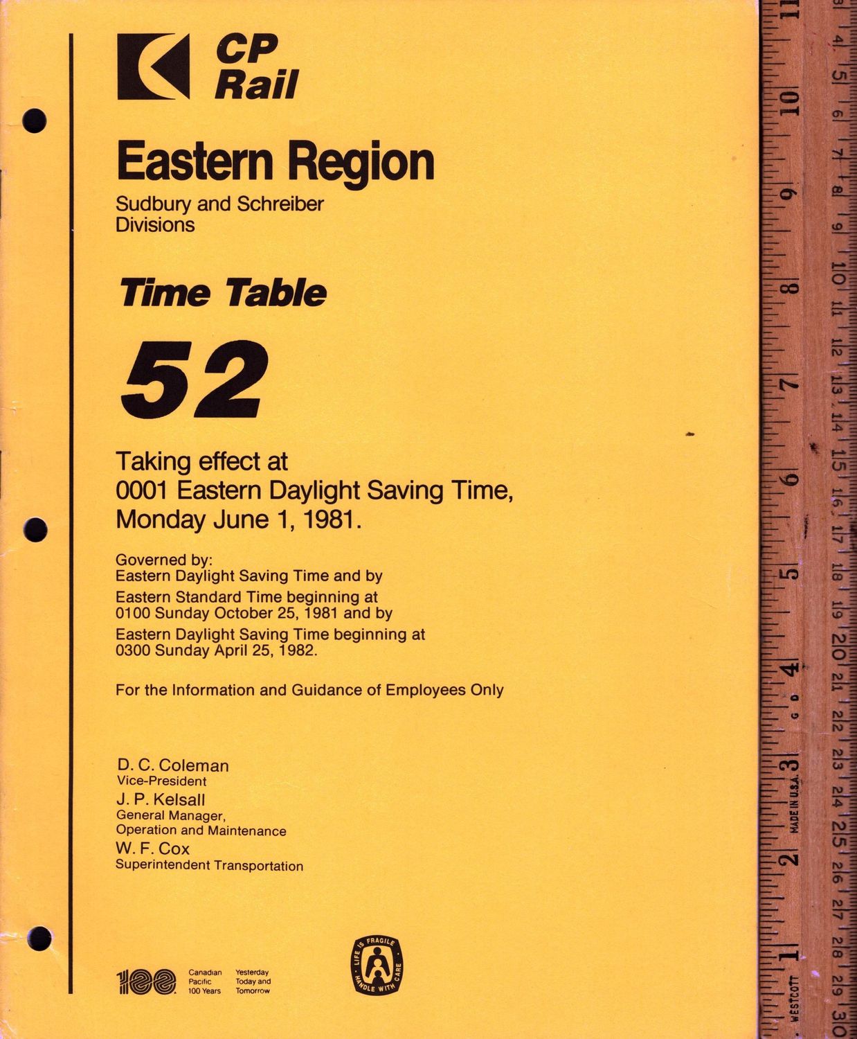CP Rail Sudbury and Schreiber Divisions 1981