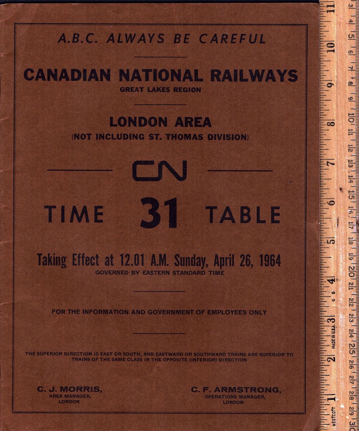 Canadian National London Area 1964