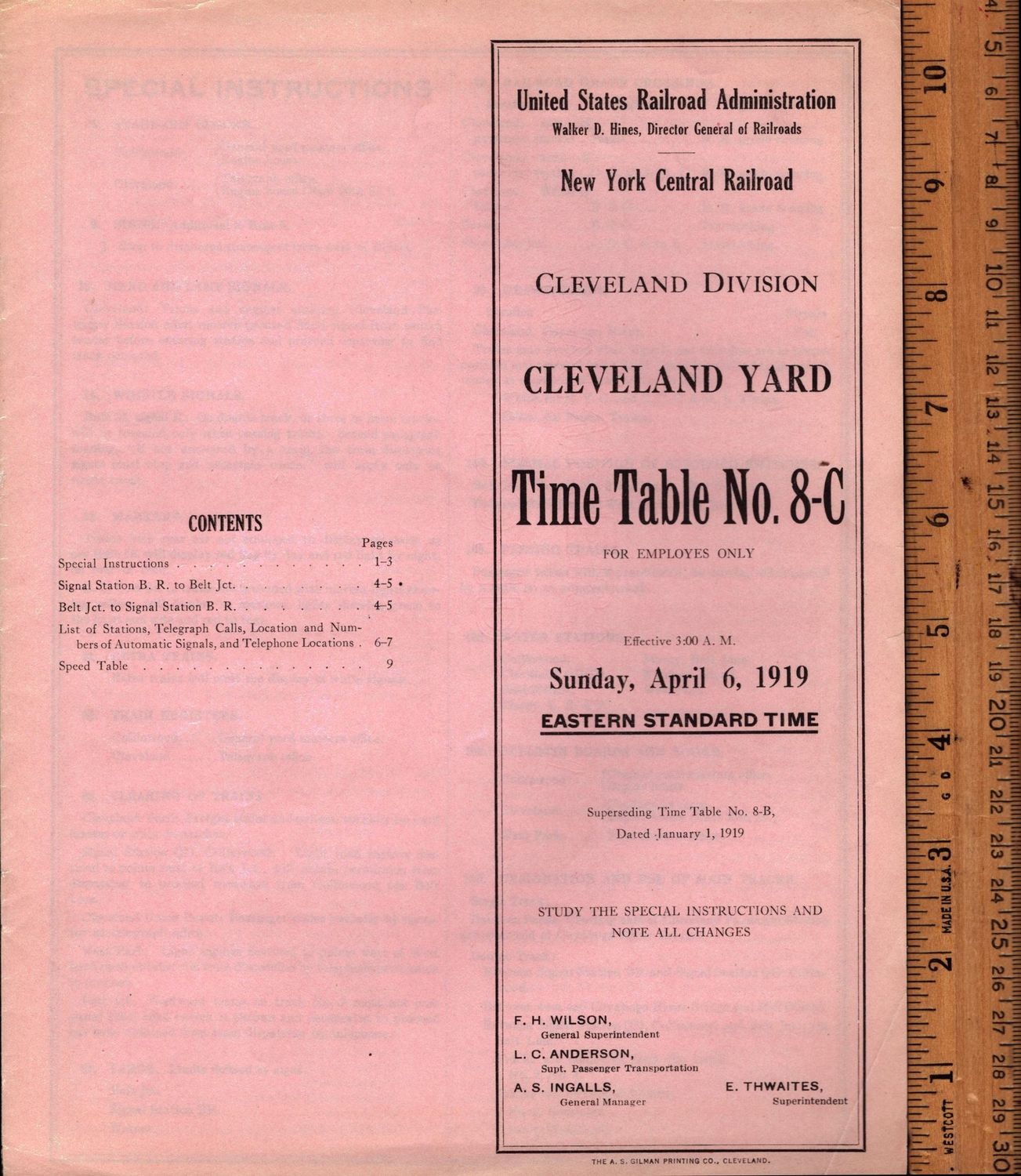 New York Central Cleveland Yard 1919