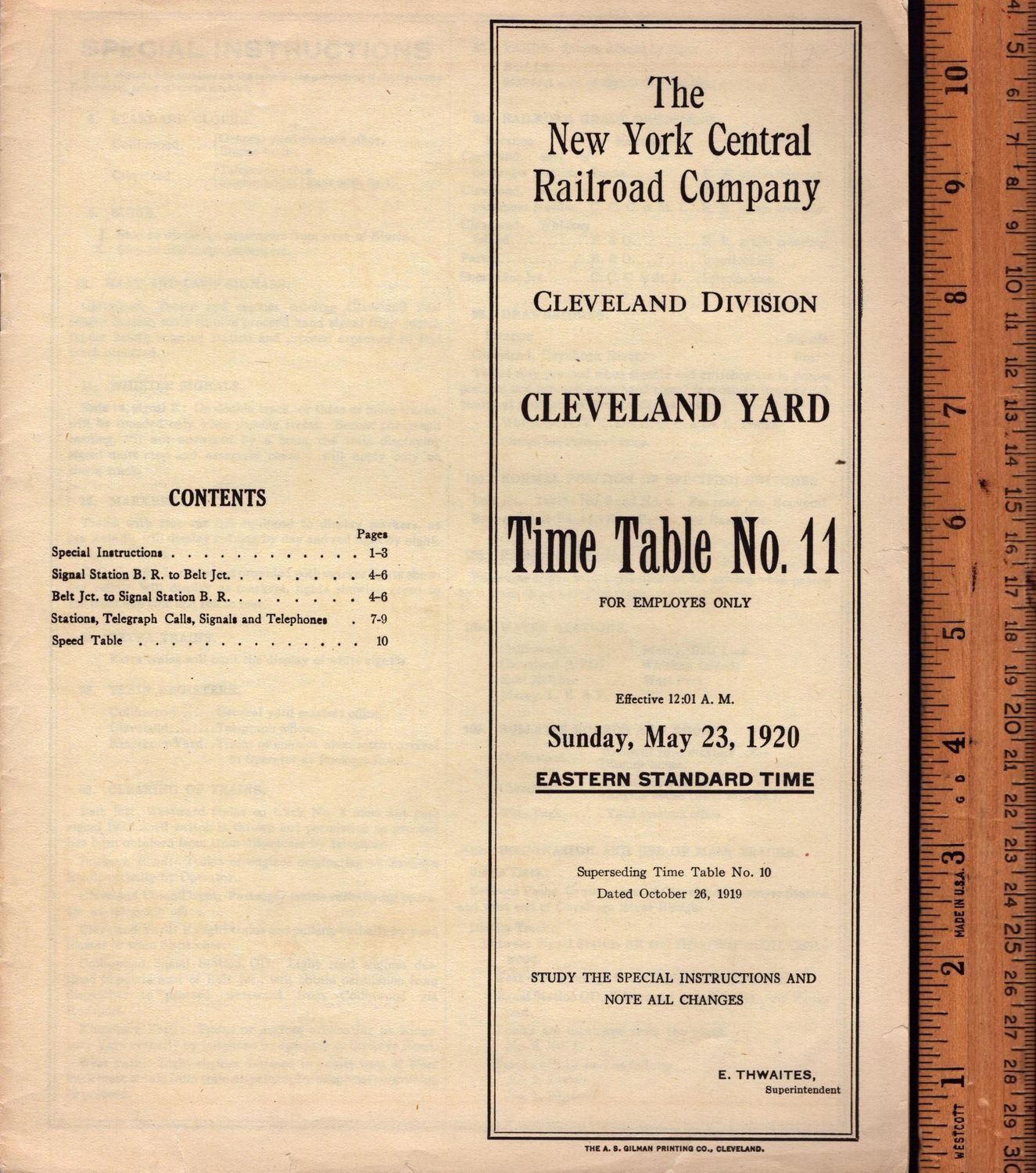 New York Central Cleveland Yard 1920