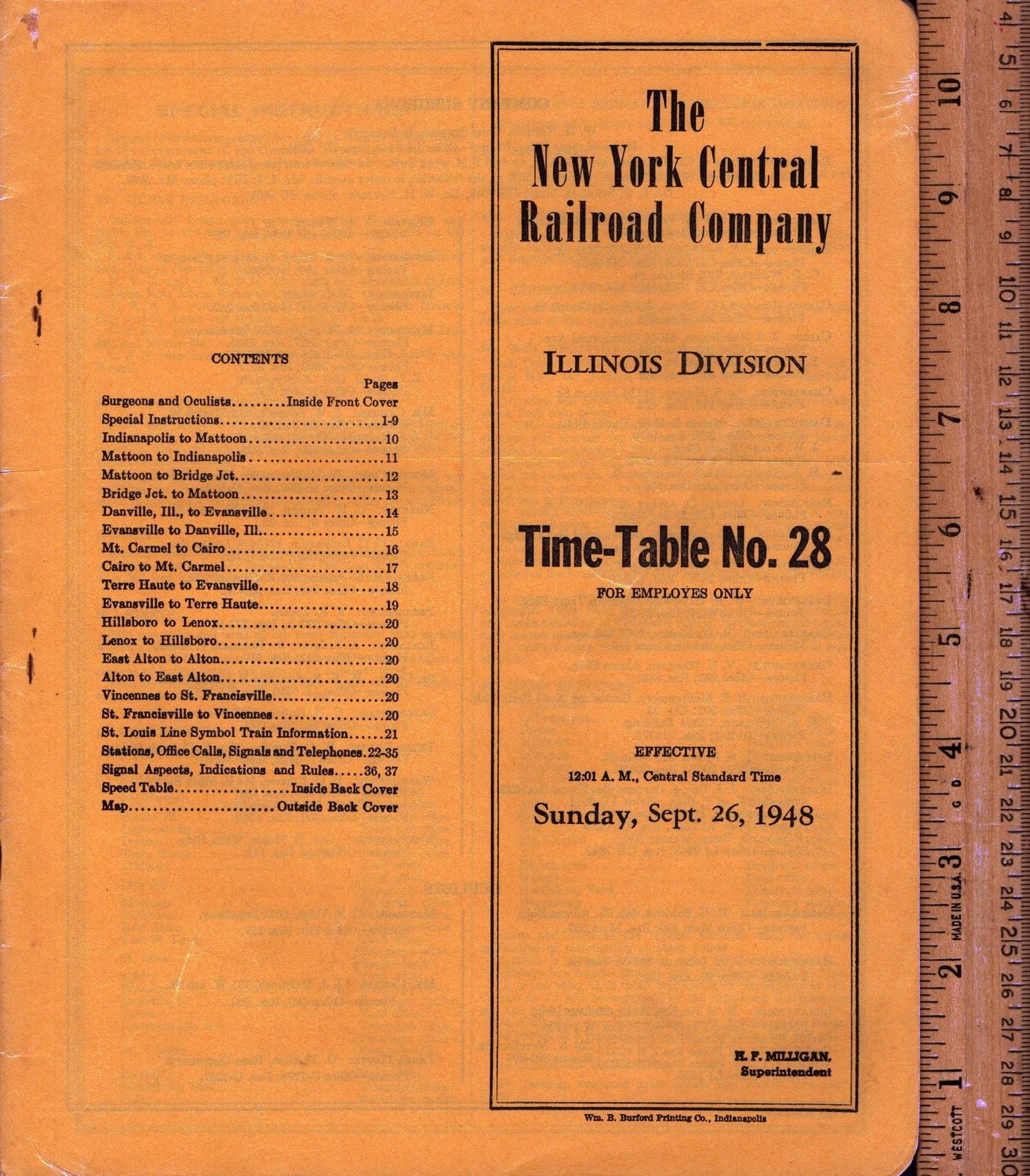 New York Central Illinois Division 1948