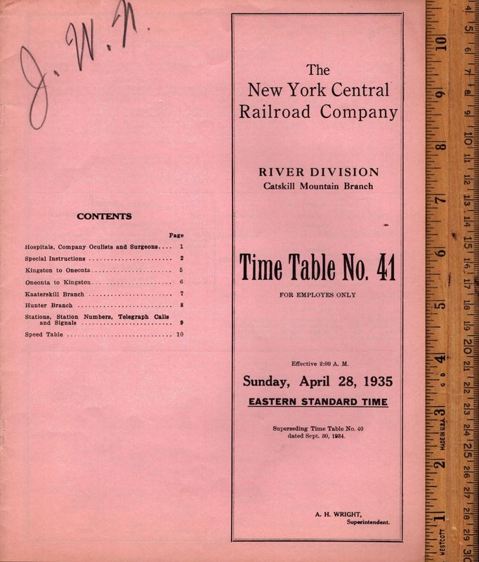 New York Central Catskill Mountain Branch 1935